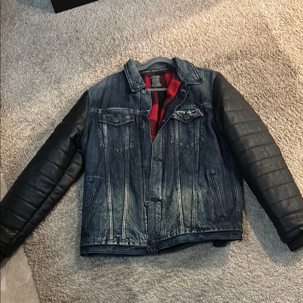 Cult of Individuality Blue and Black Bomber Jacket